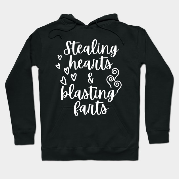 Stealing Hearts & Blasting Farts Hoodie by Little Designer